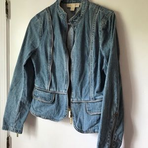 Michael Kors Denim Zip Jacket Size 8